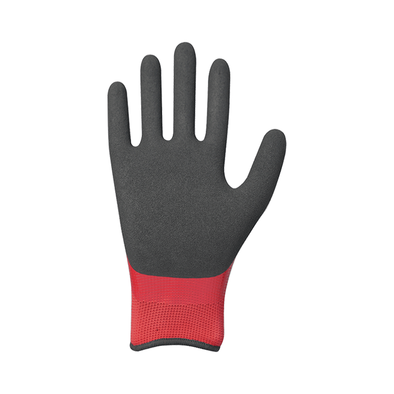 13G polyester liner med sandaktig nitril dobbel belegg