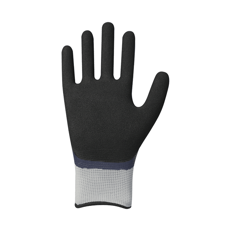 13G polyester liner med sandaktig nitril dobbel belegg