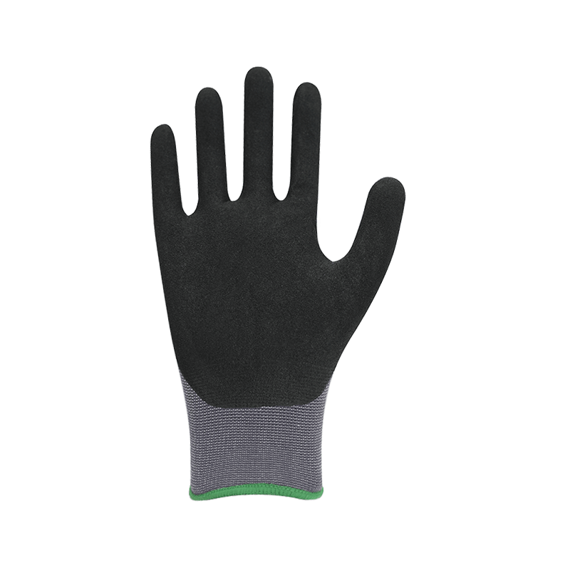 15G nylon/spandex liner med sandholdig nitrilbelegg