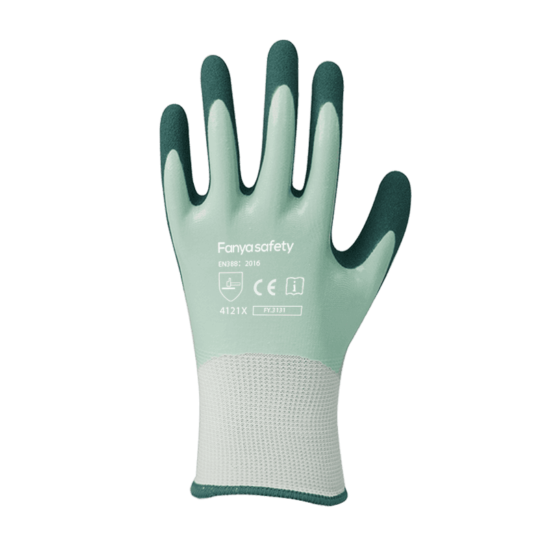 13G polyester liner med sandaktig nitril dobbel belegg