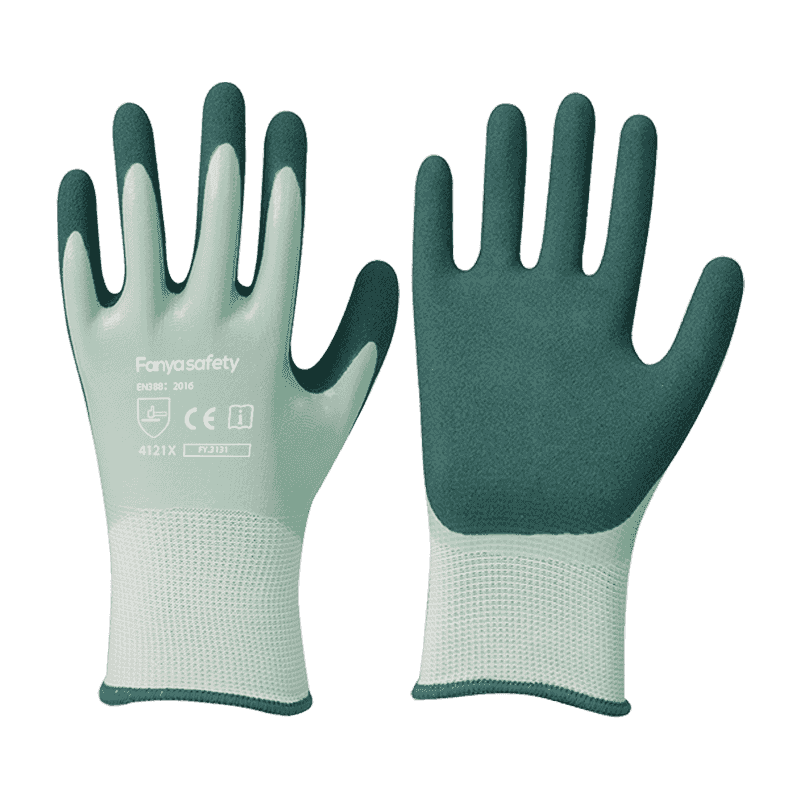 13G polyester liner med sandaktig nitril dobbel belegg