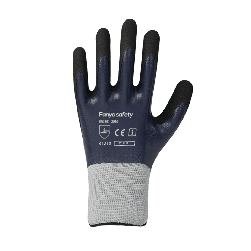 13G polyester liner med sandaktig nitril dobbel belegg