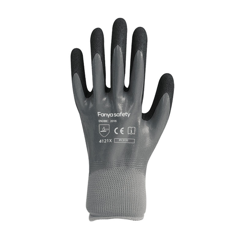 13G polyester liner med sandaktig nitril dobbel belegg