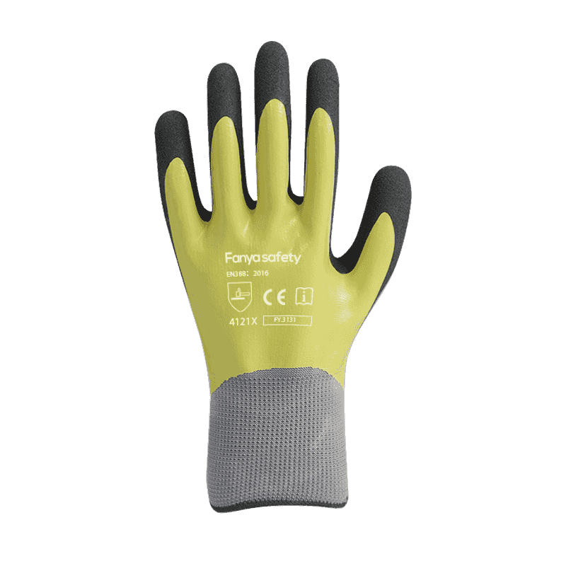 13G polyester liner med sandaktig nitril dobbel belegg