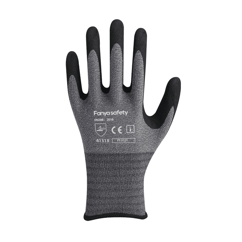 15G nylon/spandex liner med sandholdig nitrilbelegg