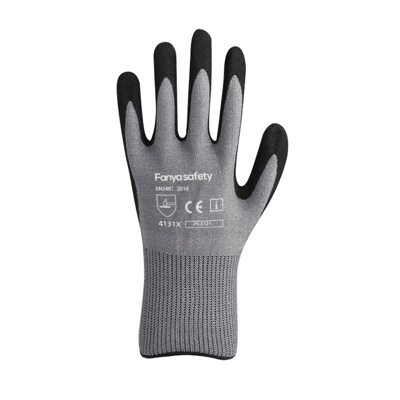 15G nylon/spandex liner med sandholdig nitrilbelegg