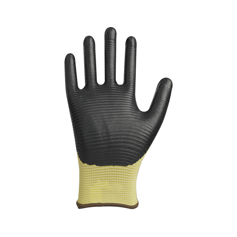 13G polyester ribbet foring med nitrilbelegg