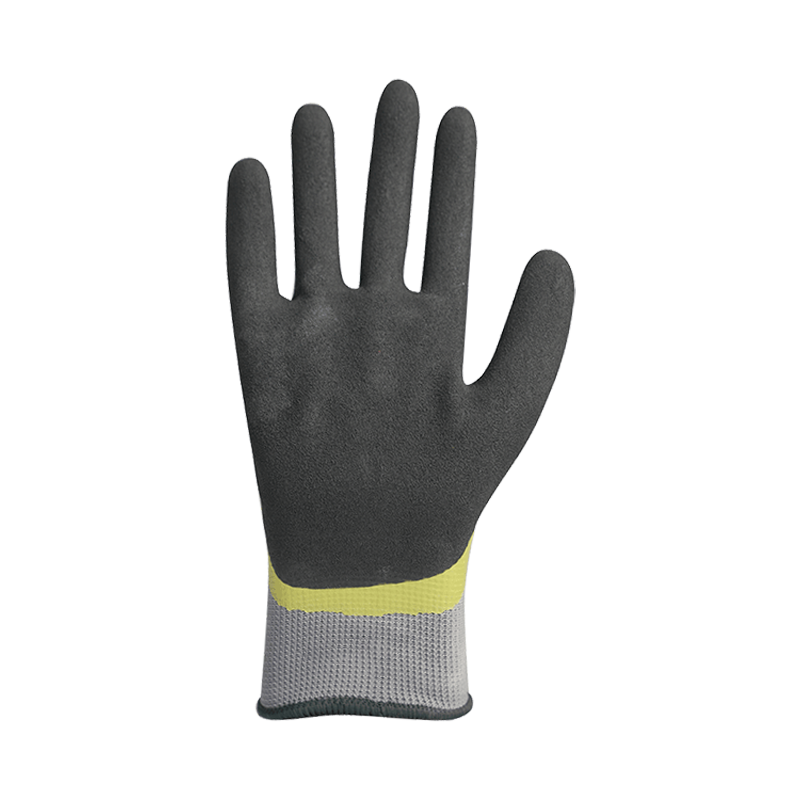 13G polyester liner med sandaktig nitril dobbel belegg